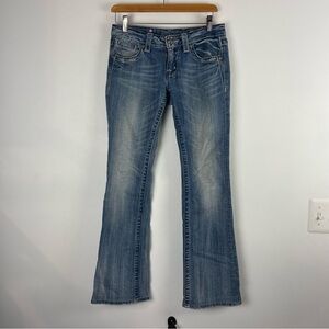 Miss Me Jeans Low Rise JP5335B3 Boot Cut Women's Size 27 Blue Denim